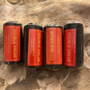 Hair Extension Weaving Thread Black Double Rolls